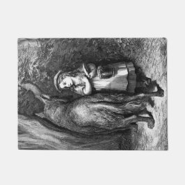 Felpudo Caperucita Roja se encuentra con el viejo lobo