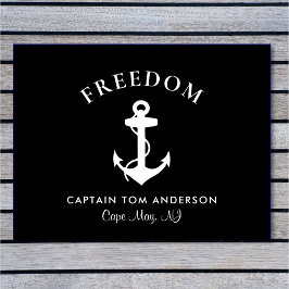 Felpudo Capitán de Anclaje Náutico de Barco Negro