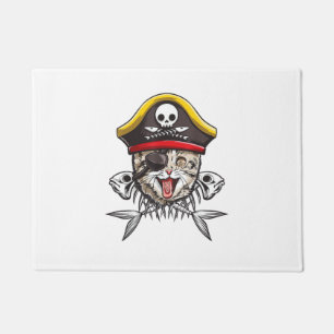 Felpudo Capitán Pirata Hombres Jolly Roger Flag Skull Y