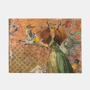 Felpudo Capricorn Mujer Goat Whimsical Fun