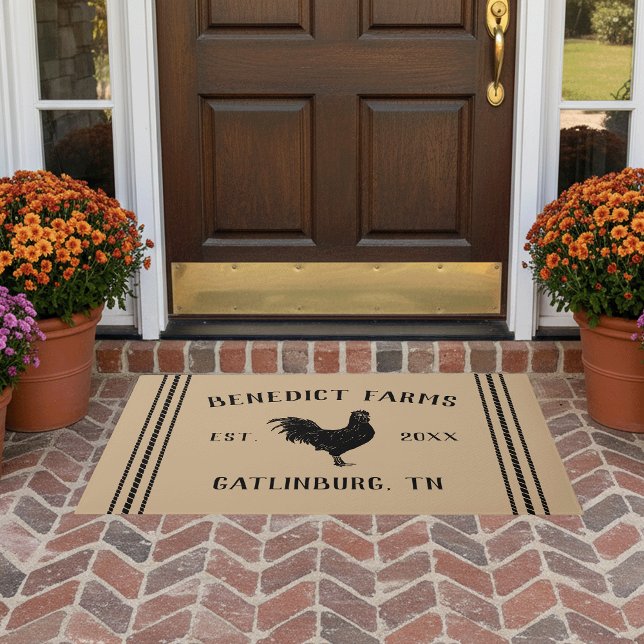 Felpudo Caqui | Rooster Rústico Personalizado (Subido por el creador)