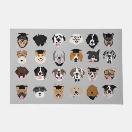 Felpudo Cara de perro de graduación