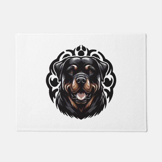 Felpudo Cara de perro de Rottweiler (Anverso)