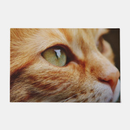 Felpudo Cara determinada de un gato jengibre