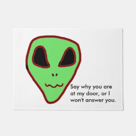 Felpudo Cara temerosa no contestará a Doormat