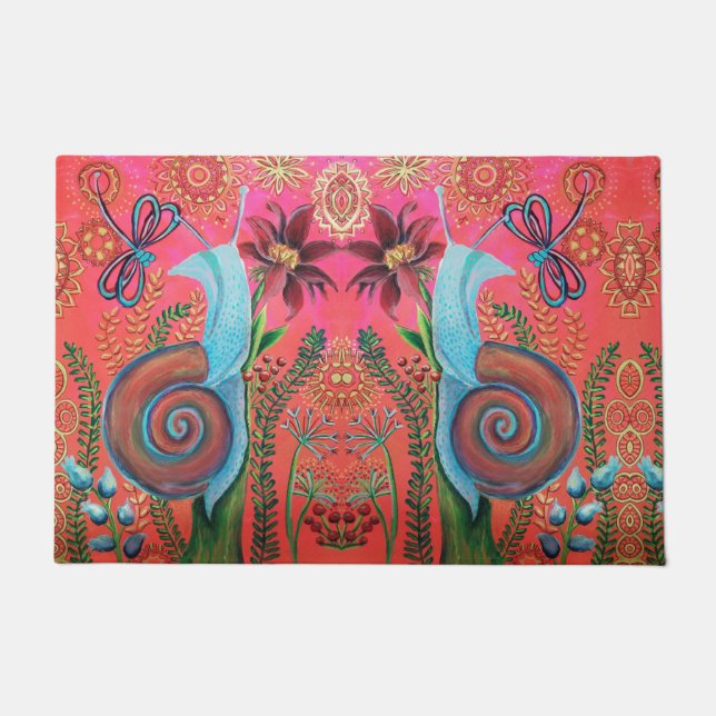 Felpudo caracoles rosados (Anverso)