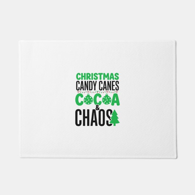 Felpudo Caramelos De Navidad Cacao Caos Diseño (Anverso)