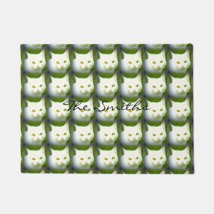 Felpudo caras blancas del gato