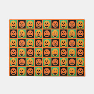 Felpudo Caras de calabaza de Halloween