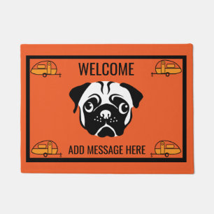Felpudo Caravana Pug Dog Mat