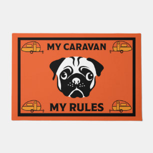 Felpudo Caravana Pug Dog Mat