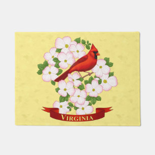 Felpudo Cardenal estatal de Virginia Bird and Dogwood Flow