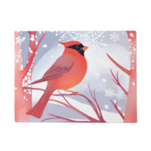 Cardenal rojo | Hermosa pintura acuarela