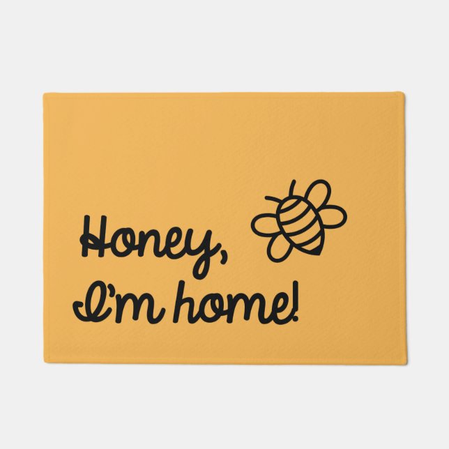 Felpudo Cariño, estoy en casa (Anverso)