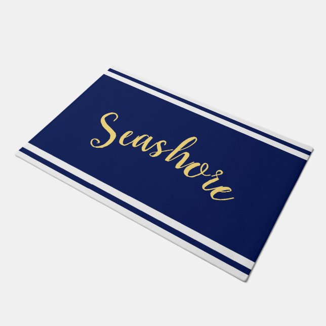 Felpudo CARRERAS azul de la Marina de Guerra del Mar tiras (Angular)