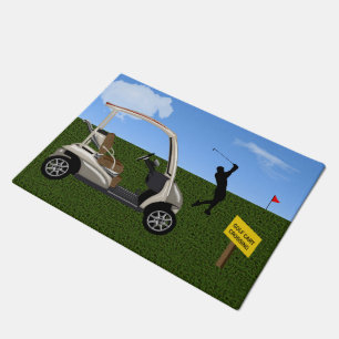 Felpudo Carro de golf en el espacio abierto