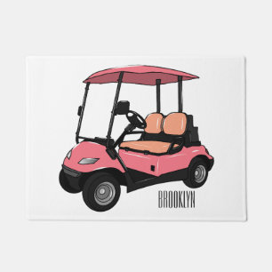 Felpudo Carro de golf / ilustracion personalizado de coche