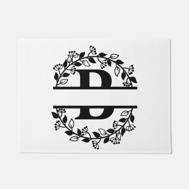 Felpudo Carta B Monograma personalizado (Anverso)