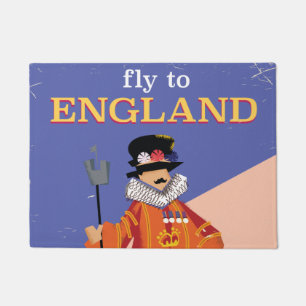Felpudo Cartel de viaje vintage Inglaterra Londres.