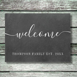 Felpudo Cartón de nombres de familia personalizados