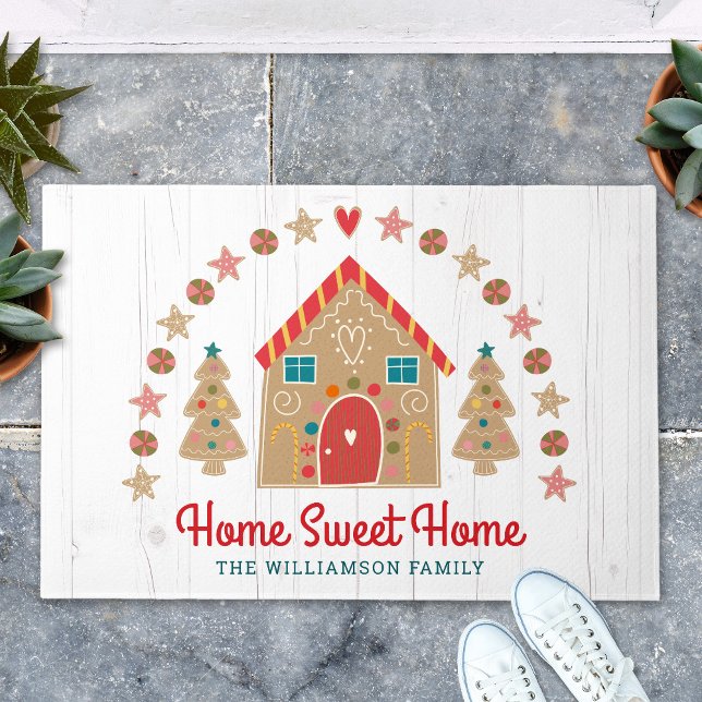 Felpudo Casa Cute Gingerbread Hogar Dulce Hogar Madera Rús (Subido por el creador)