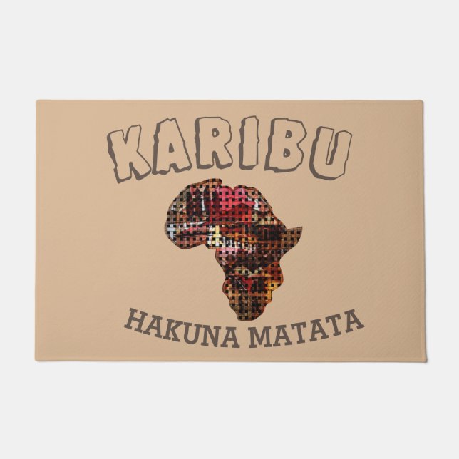 Felpudo Casa de África Hakuna Matata (Anverso)
