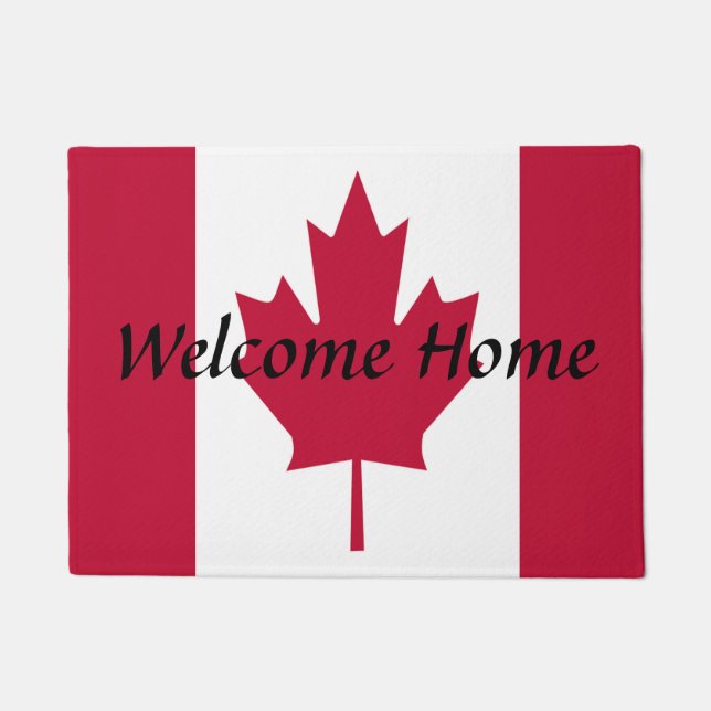 Felpudo Casa de bienvenida de Canadá Mat Door Mat (Anverso)