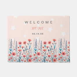 Felpudo Casa de bienvenida Floral Star