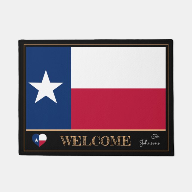 Felpudo Casa de estampado de Texas/Deportes EE.UU. (Anverso)
