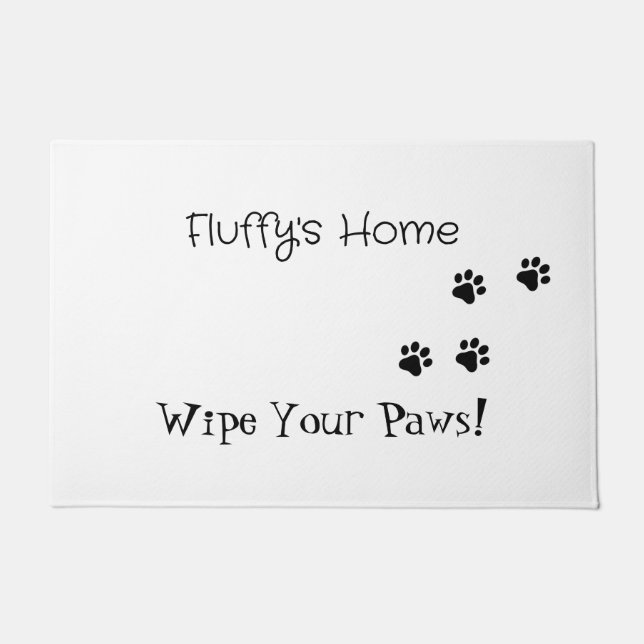 Felpudo Casa de Fluffy - ¡limpien sus patas! 🐾 (Anverso)