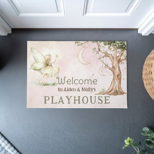Felpudo Casa de juegos personalizada de hadas para niños b