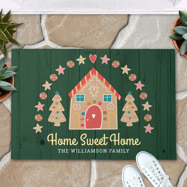 Felpudo Casa de pan de jengibre Hogar Dulce Hogar Madera V (Subido por el creador)