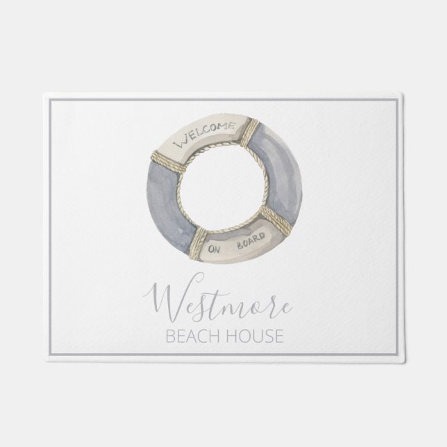 Felpudo Casa de playa para el Conservador de la Vida Acuát (Anverso)