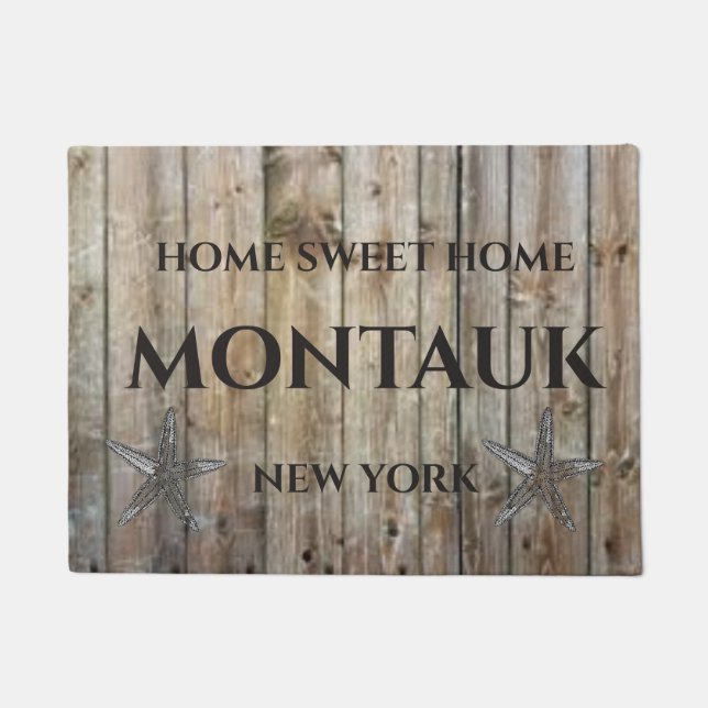 Felpudo Casa dulce Montauk NY Doormat (Anverso)