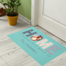 Casa Es Donde Nuestro Barco Es La Mat De La Puerta