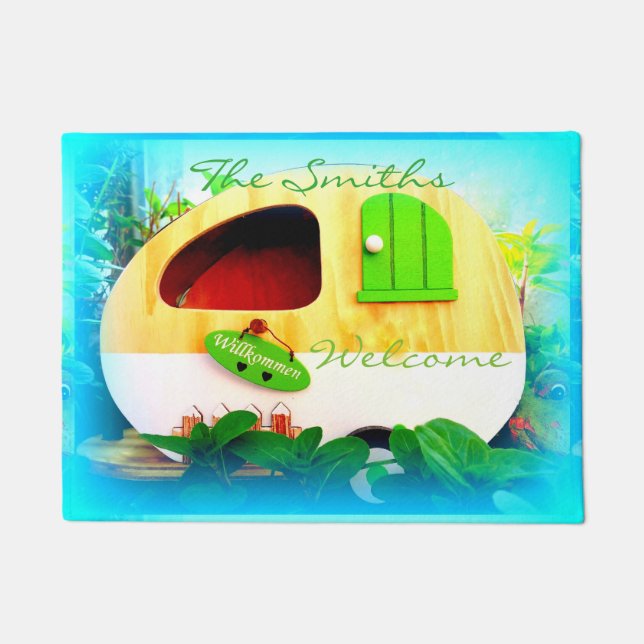 Felpudo casa minúscula personalizada Thunder_Cove (Anverso)