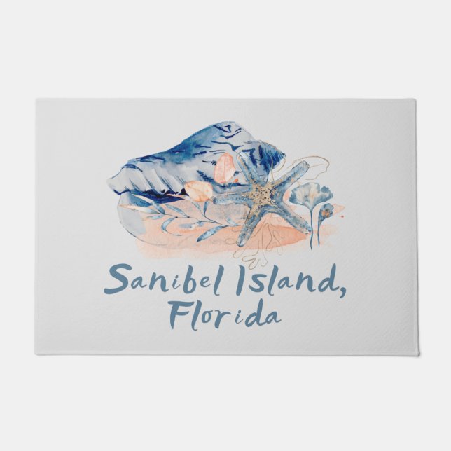 Felpudo Casas marinas de la isla de Sanibel (Anverso)