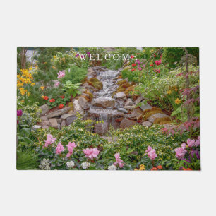 Felpudo Cascada flotante con flores de primavera