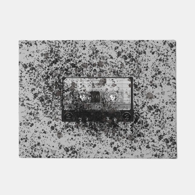 Felpudo Casete de audio retro (Anverso)