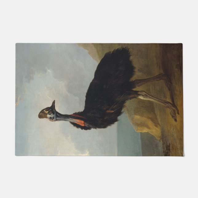 Felpudo Cassowary (pájaro australiano) (Arte de animales s (Anverso)