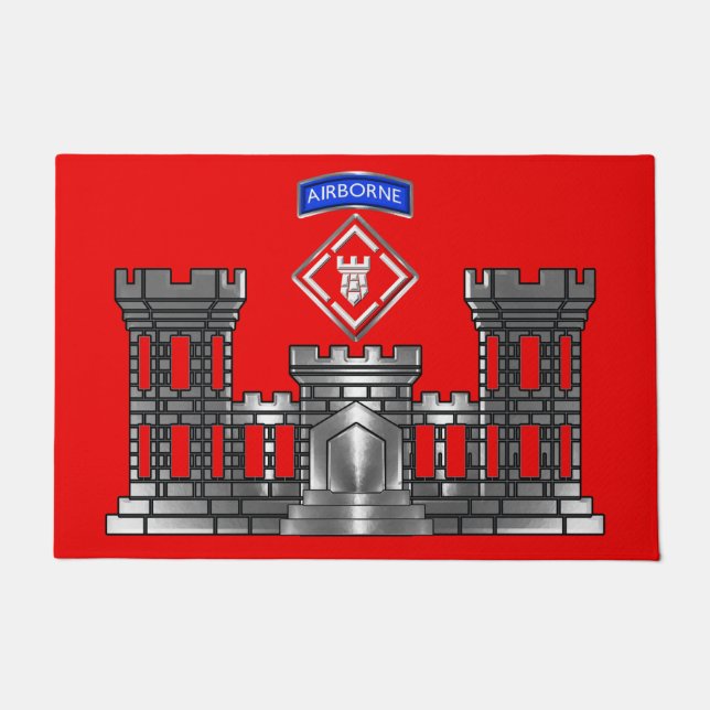 Felpudo Castillo Airborne de la 20ª brigada de ingenieros (Anverso)