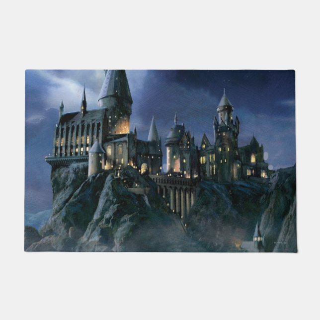 Felpudo Castillo de Harry Potter | Hogwarts iluminados por (Anverso)