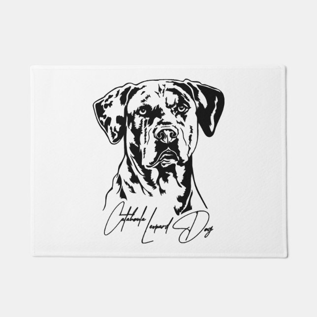 Felpudo Catahoula Leopard Perro Retrato madre perro Wilsig (Anverso)