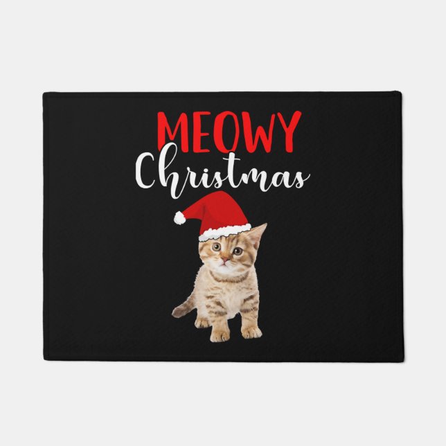 Felpudo Catástrofes navideñas Cat Lover Merry (Anverso)