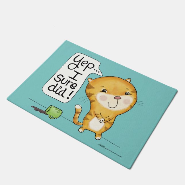 Felpudo Cattitude- Cat derrama café (Angular)