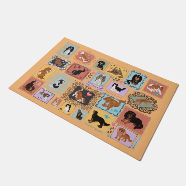Felpudo Cavalier King Charles Spaniel Door Mat (Angular)