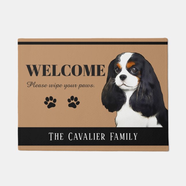 Felpudo Cavalier King Charles Spaniel Doormat (Anverso)