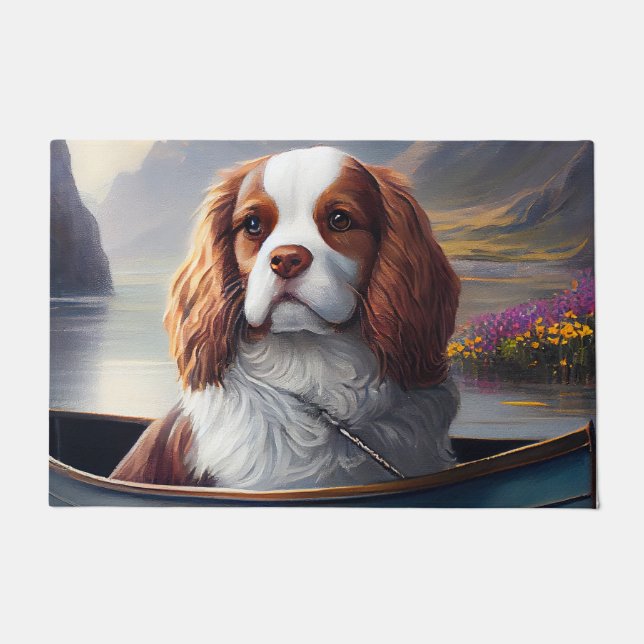 Felpudo Cavalier King en un remo: Una aventura escénica (Anverso)