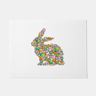 Felpudo Caza de huevos de pascua conejo fresco primavera
