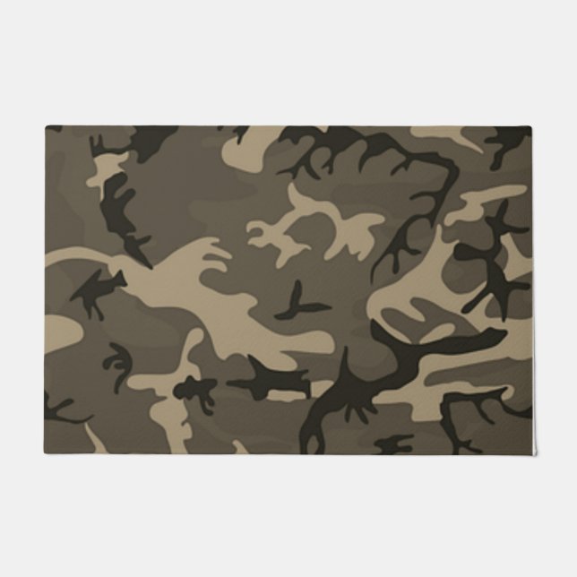 Felpudo Cazadores CAMOUFLAGE o marrón negro verde militar (Anverso)